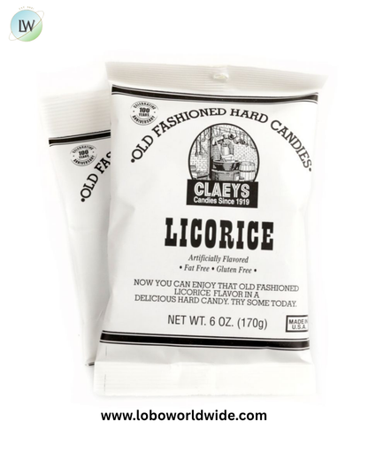 Claey's Hard Candy Drops Black Licorice 6oz Bag