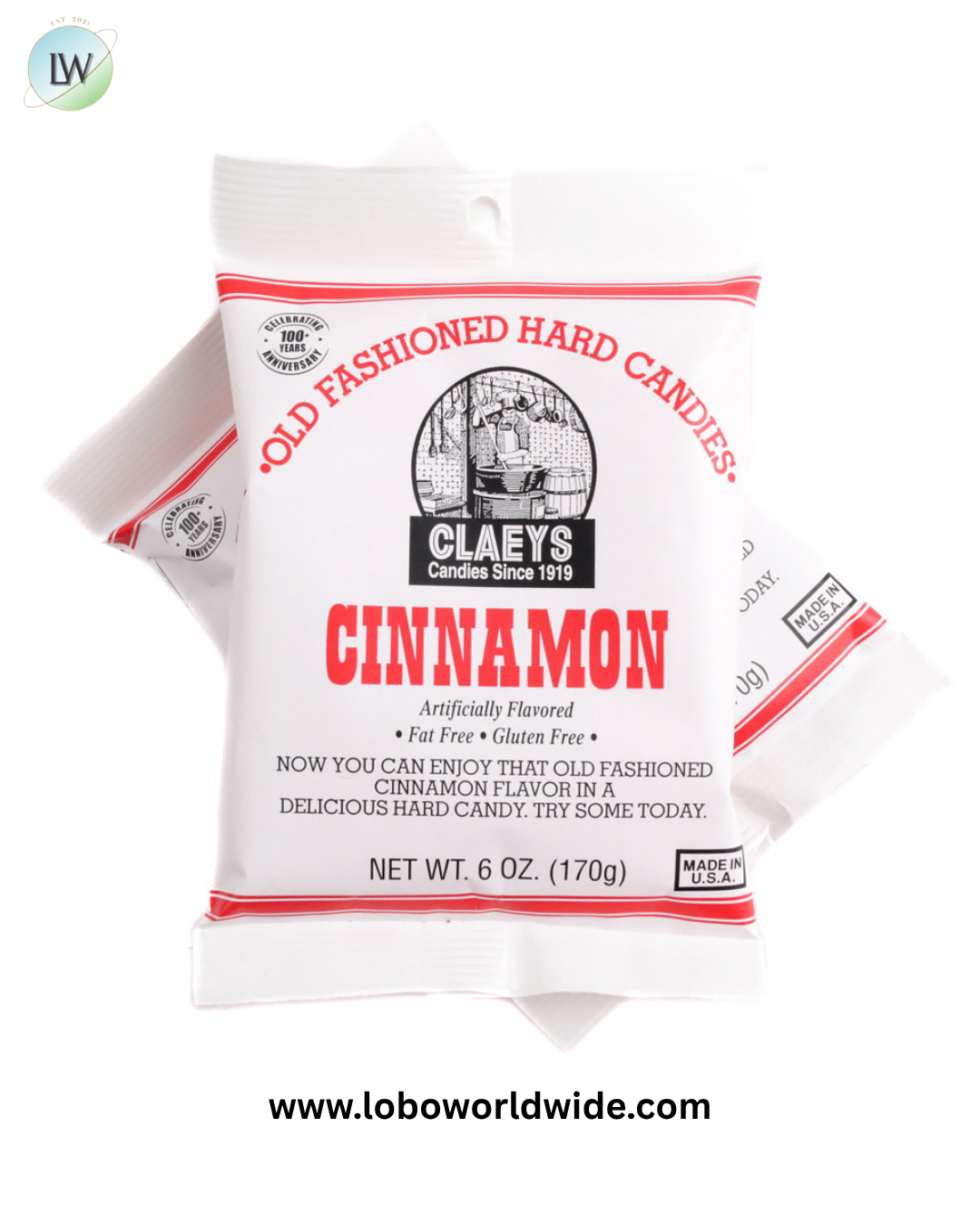 Claey's Hard Candy Drops Cinnamon 6oz Bag
