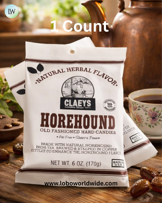Claeys Hard Candy Drops Horehound 6oz Bag