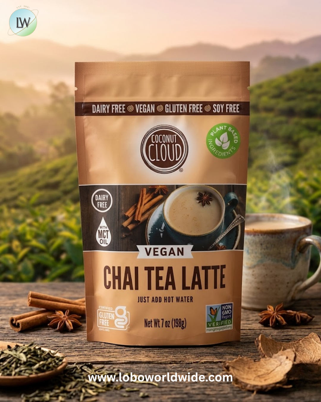 Coconut Cloud, Vegan Chai Tea Latte , 7 oz (198 g)