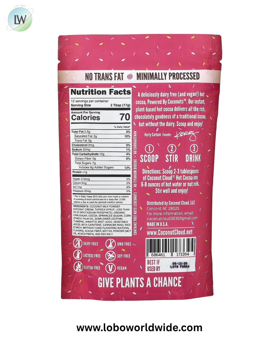 Coconut Cloud, Vegan Hot Cocoa, 7 oz (198 g)