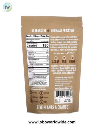 Coconut Cloud, Vegan Latte Frappe, 8 oz (227 g)