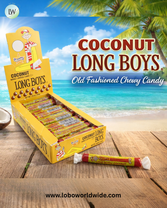 Coconut Long Boys Candy 48 Piece