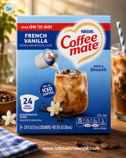 Coffee Mate, Liquid Coffee Creamer, 24 Creamers, 3/8 fl oz (11ml) Each