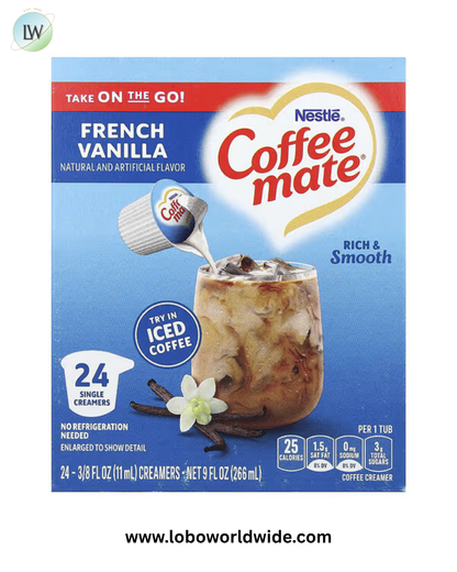 Coffee Mate, Liquid Coffee Creamer, 24 Creamers, 3/8 fl oz (11ml) Each