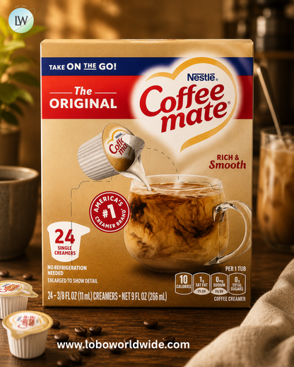 Coffee Mate, Liquid Coffee Creamer, 24 Creamers, 3/8 fl oz (11ml) Each