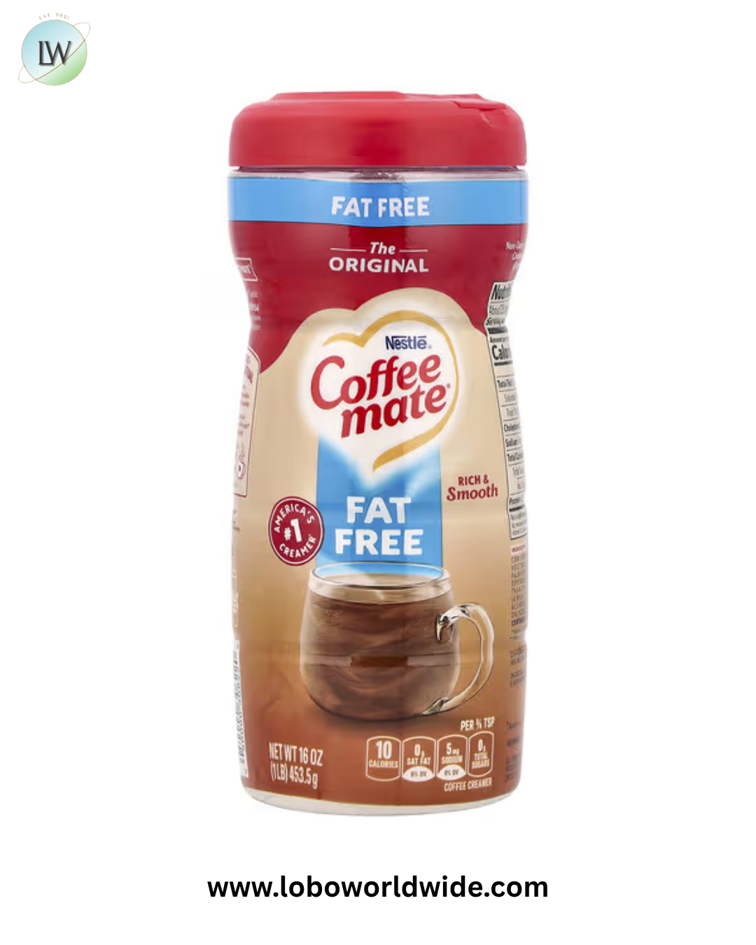 Coffee Mate, Powder Coffee Creamer, Fat Free, Original, 16 oz (453.5 g)