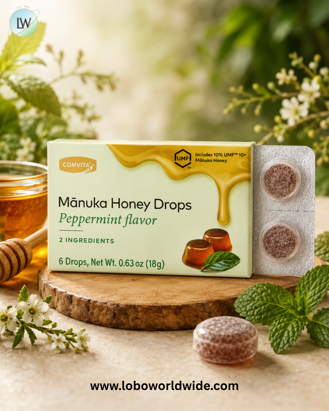 Comvita, Manuka Honey Drops, 6 Drops, 0.63 oz (18 g)