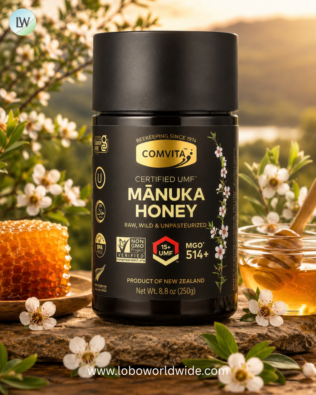 Comvita, Manuka Honey, UMF™ 15+, MGO 514+
