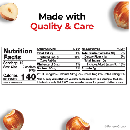 Nutella Biscuits, 20 Count Cookies, Hazelnut Spread with Cocoa, Kids Snacks, 9.7 oz