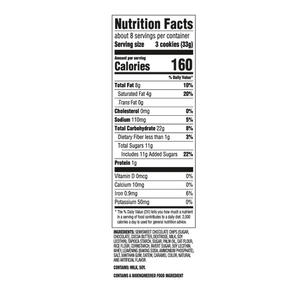 (3 pack) CHIPS AHOY! Original Crunchy Gluten Free Chocolate Chip Cookies, 9.31 oz