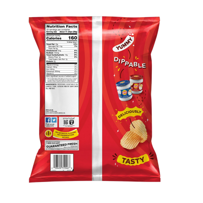 Lay's Wavy Original Potato Chips, Party Size, 13 oz Bag
