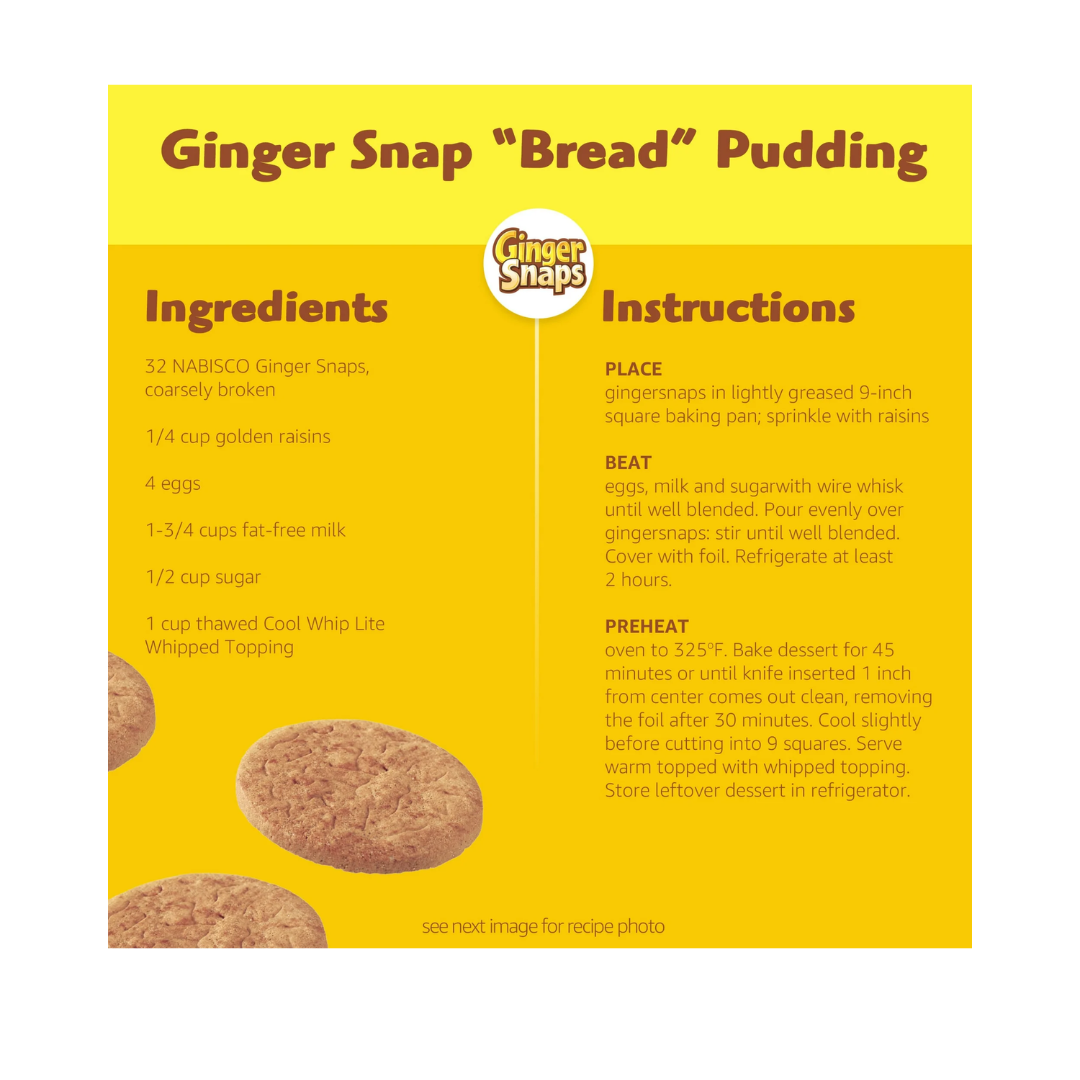 Ginger Snaps Cookies, Ginger Cookies, 16 oz