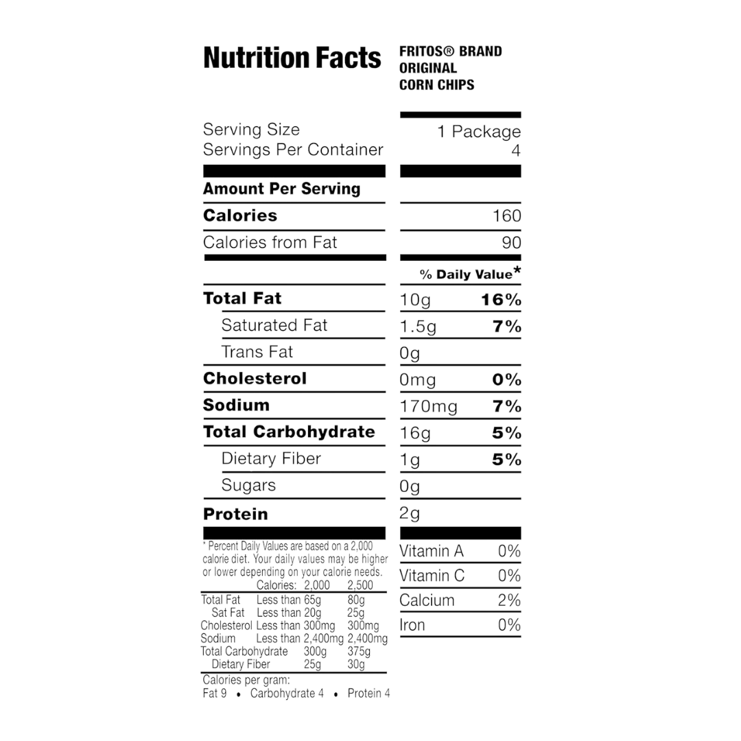 Fritos Original Corn Chips, 1 oz, 40 Count