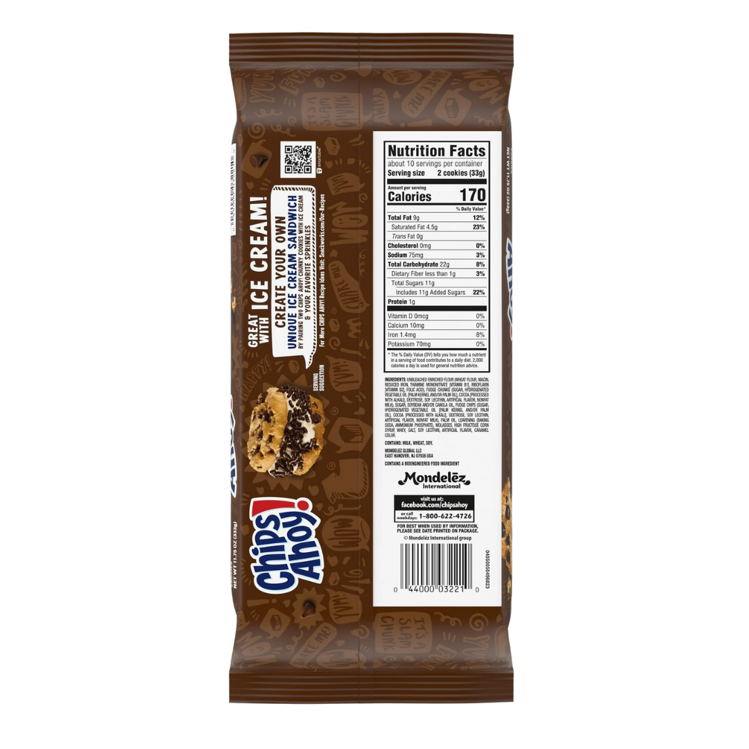 (3 pack) CHIPS AHOY! Chunky Chocolate Chip Cookies, 11.8 oz
