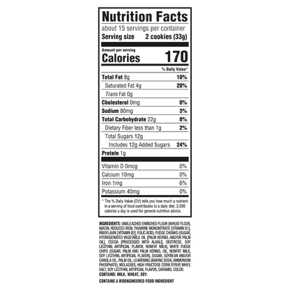 CHIPS AHOY! Chunky White Fudge Chocolate Chunk Cookies, Family Size, 18 oz