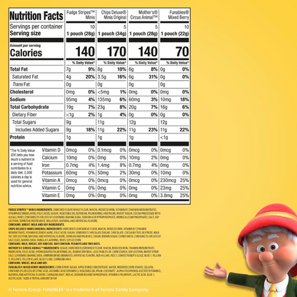 Keebler Sweet Treat Variety Pack, 30-Count Box, Includes Chips Deluxe, Funables, Fudge Stripes, and Mother's Circus Animal Cookies, 29 oz