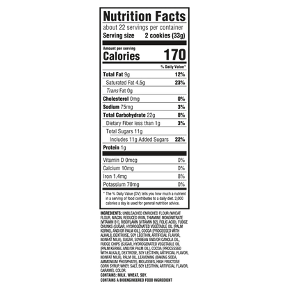 CHIPS AHOY! Chunky Chocolate Chip Cookies, Party Size, 24.75 oz