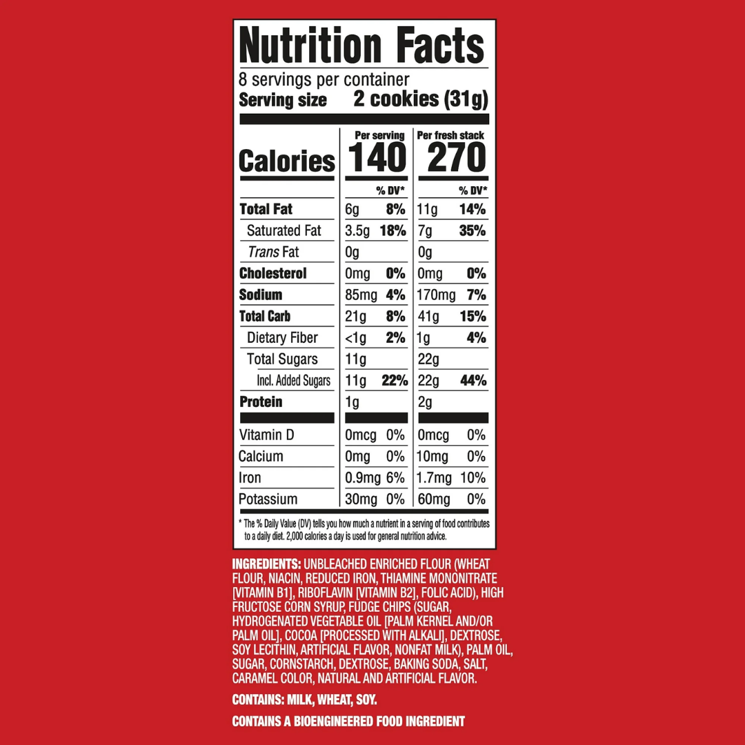 CHIPS AHOY! Fresh Stacks Chewy Chocolate Chip Cookies, Travel Snacks, 8.66 oz (4 Multi Snack Packs)