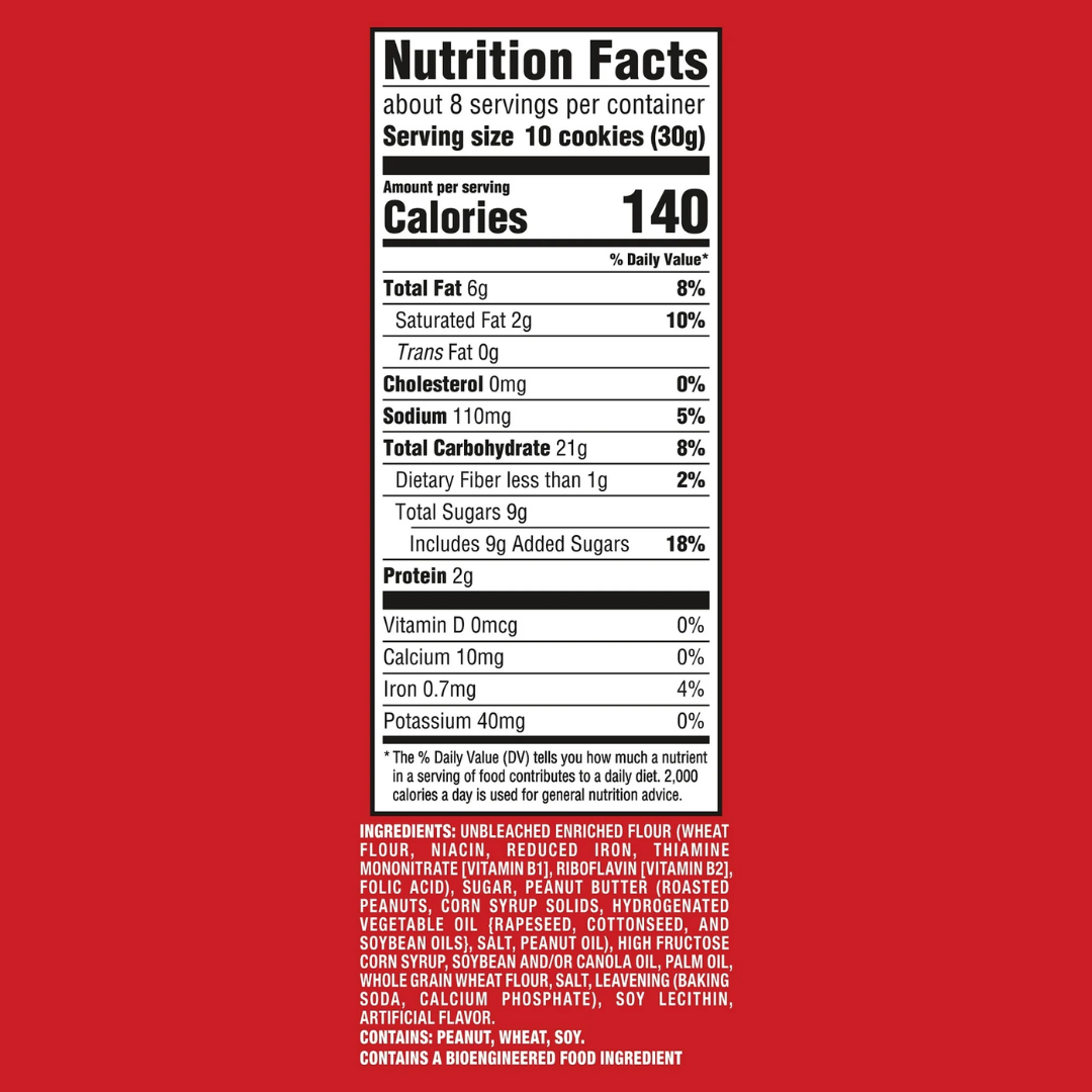 NUTTER BUTTER Bites Peanut Butter Sandwich Cookies, Snak-Saks, 8 oz