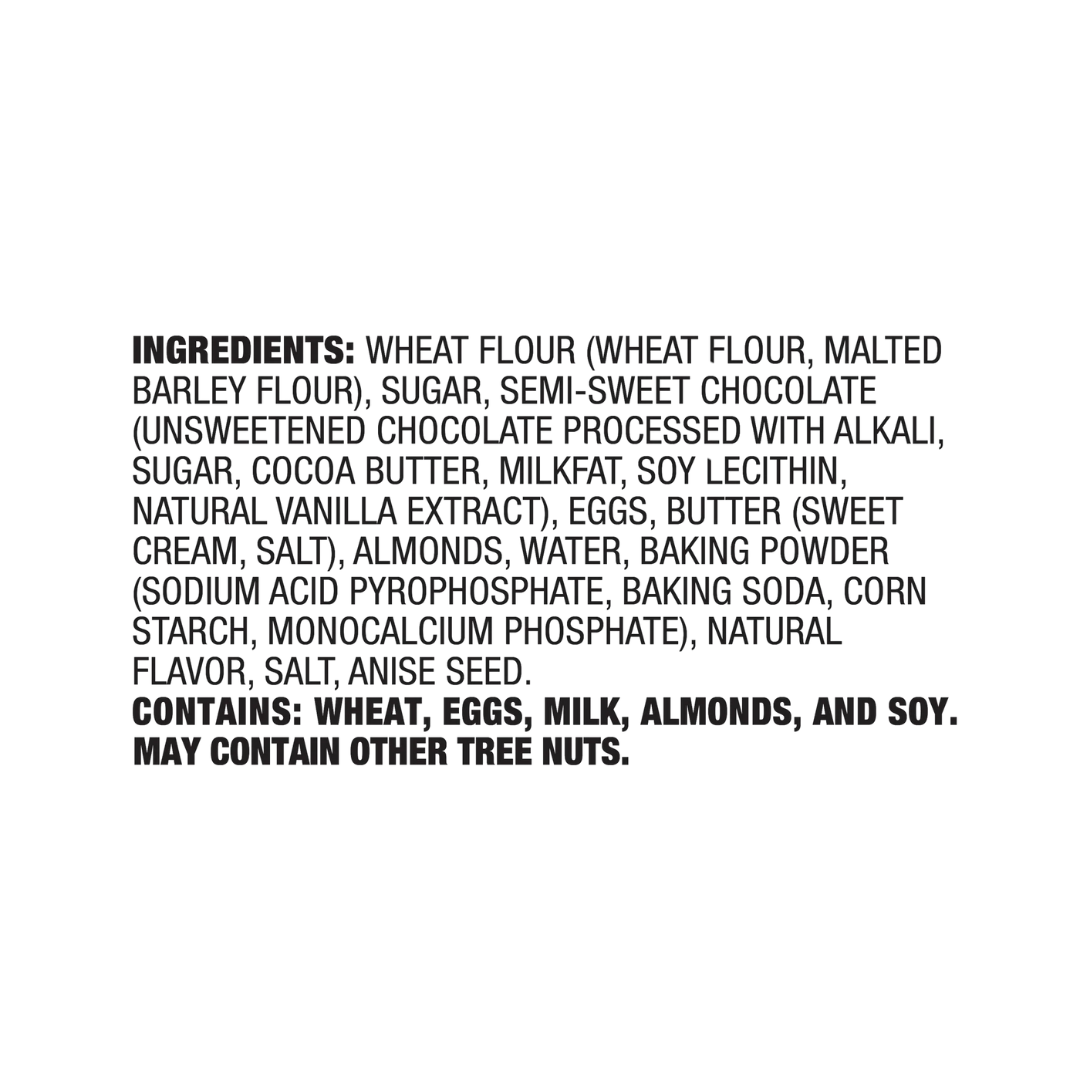 Nonni's, Cioccolati Biscotti, Dark Chocolate Almond Cookie, 6.8 oz (195g), 8 Count, Ready to Eat