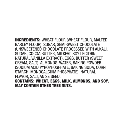 Nonni's, Cioccolati Biscotti, Dark Chocolate Almond Cookie, 6.8 oz (195g), 8 Count, Ready to Eat