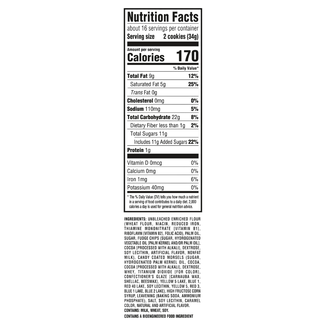 CHIPS AHOY! Candy Blasts Chocolate Chip Cookies, Family Size, 18.9 oz