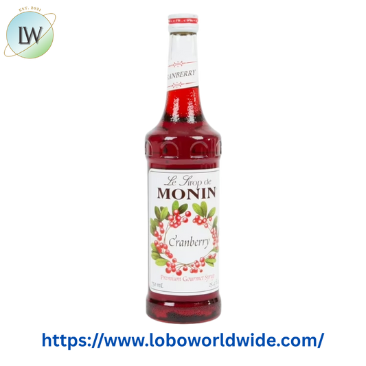 Monin Premium Cranberry Flavoring Fruit Syrup 750 mL