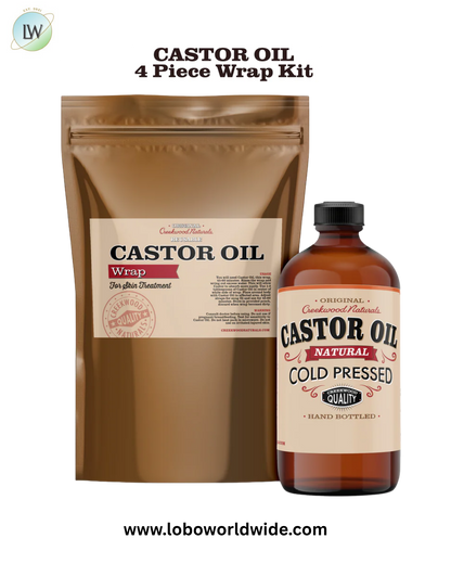 Creekwood naturals Castor Oil Pack - 4 piece Castor Oil Wrap Kit