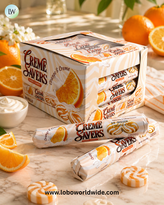 Creme Savers Orange & Creme Hard Candy Rolls 24 Pack