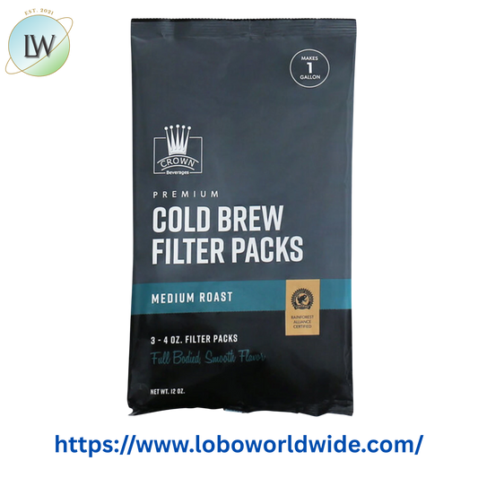 Crown Beverages Cold Brew Filter Pack Bags 1 Gallon