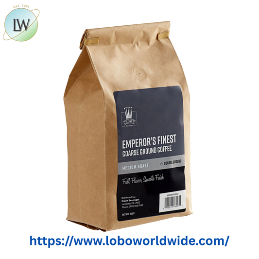 Crown Beverages Emperor's Finest Coarse Ground Coffee 2 lb. - 5/Case