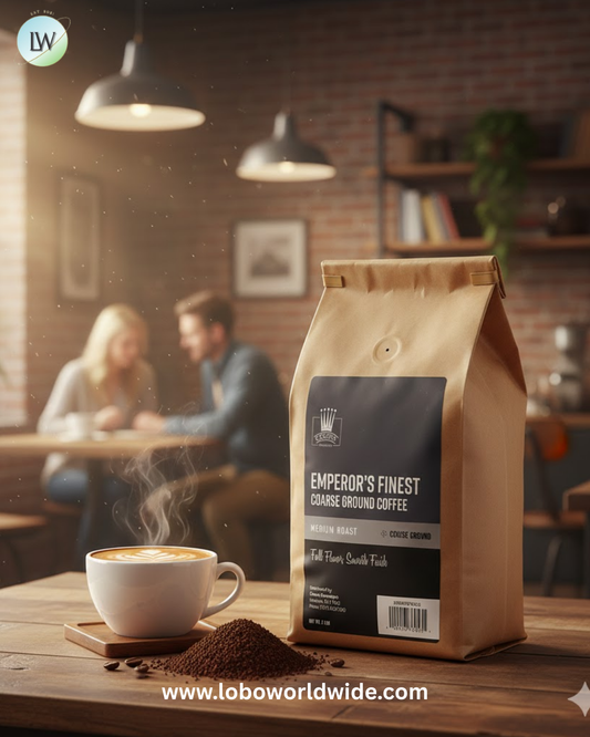 Crown Beverages Emperor's Finest Coarse Ground Coffee 2 lb. - 5/Case