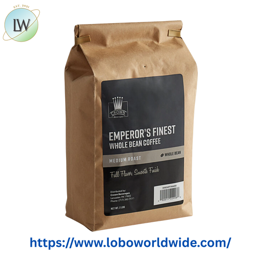 Crown Beverages Emperor's Finest Whole Bean Coffee 2 lb. - 5/Case