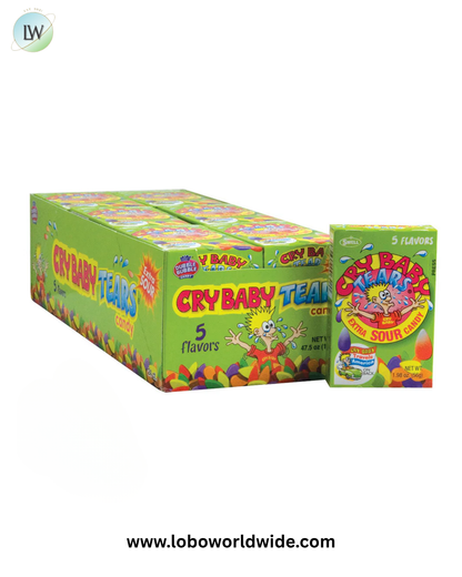Cry Baby Tears Extra Sour Candy - 24ct