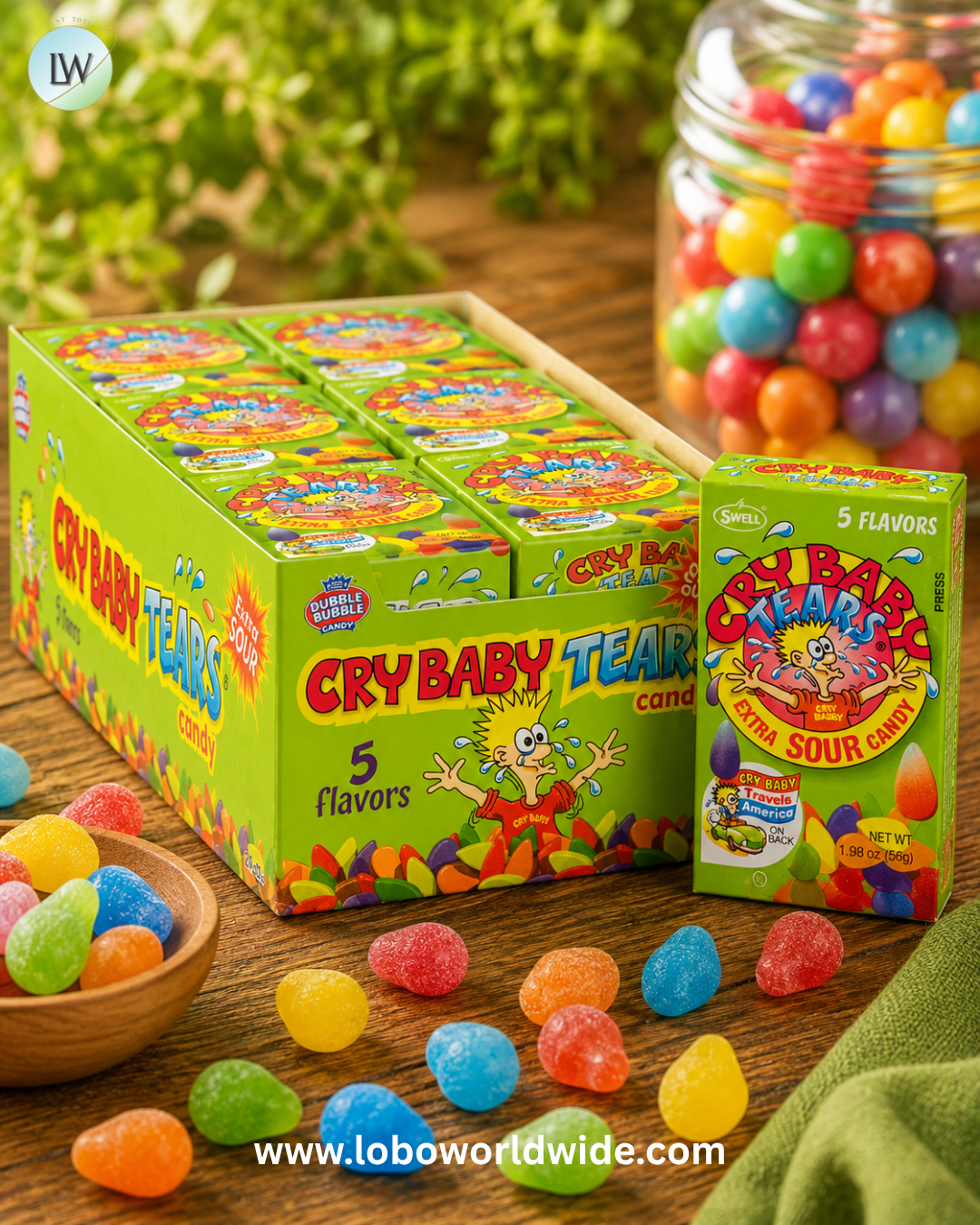 Cry Baby Tears Extra Sour Candy - 24ct