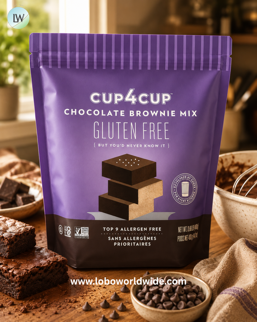 Cup4Cup, Chocolate Brownie Mix, Gluten Free, 0.89 lb (404 g)