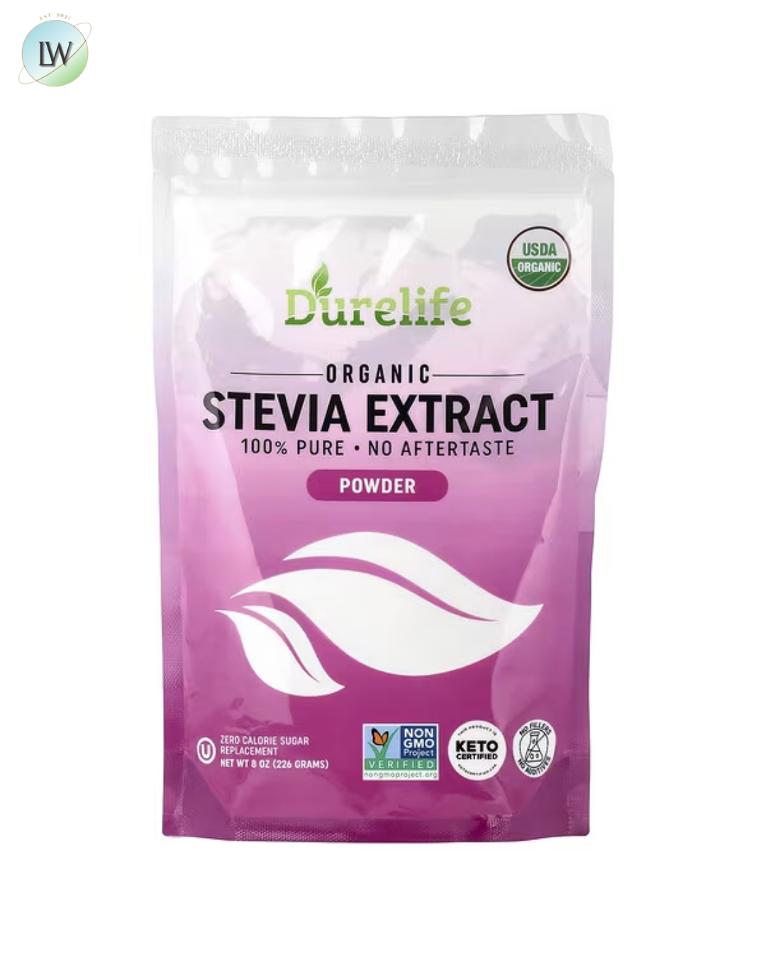 DURELIFE, Organic Stevia Extract Powder, 8 oz (226 g)