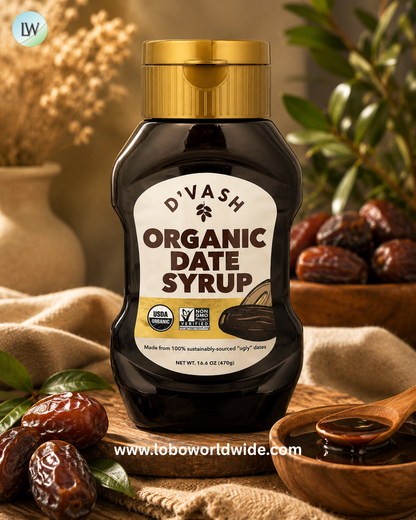 D'vash Organics, Organic Date Syrup, 16.6 oz (470 g)
