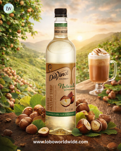 DaVinci Gourmet All-Natural Turkish Hazelnut Flavoring Syrup 750 mL