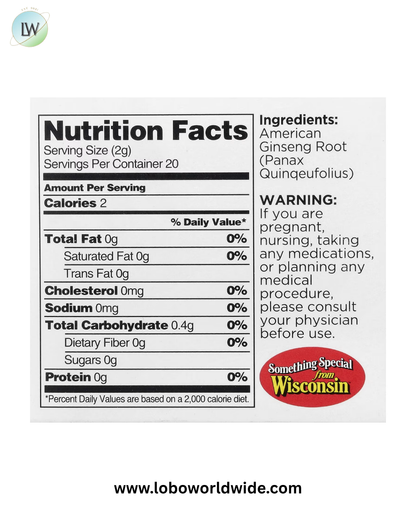 Dairyland Ginseng, American Ginseng Tea, Caffeine Free , 20 Tea Bags