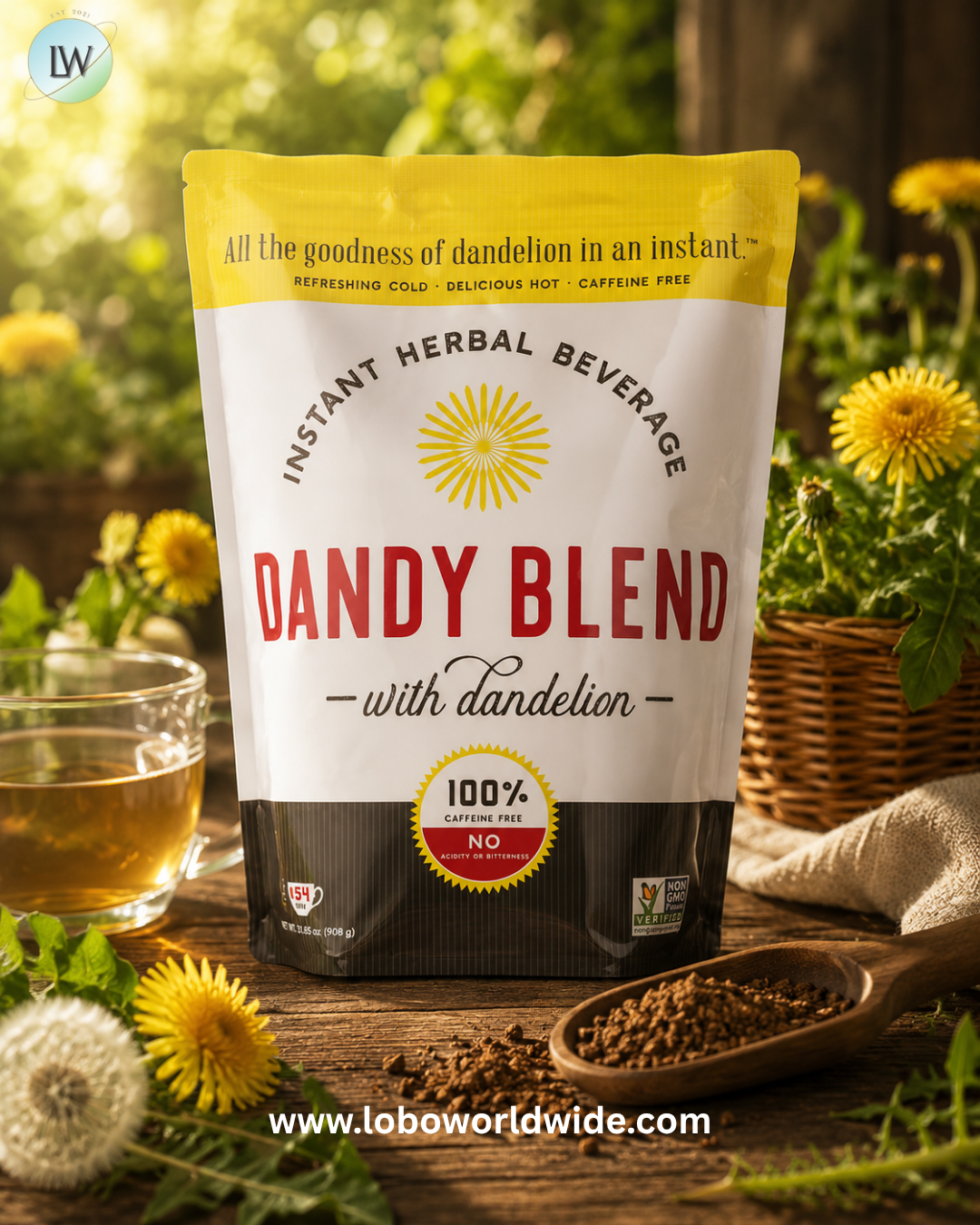 Dandy Blend, Instant Herbal Beverage with Dandelion, Caffeine Free