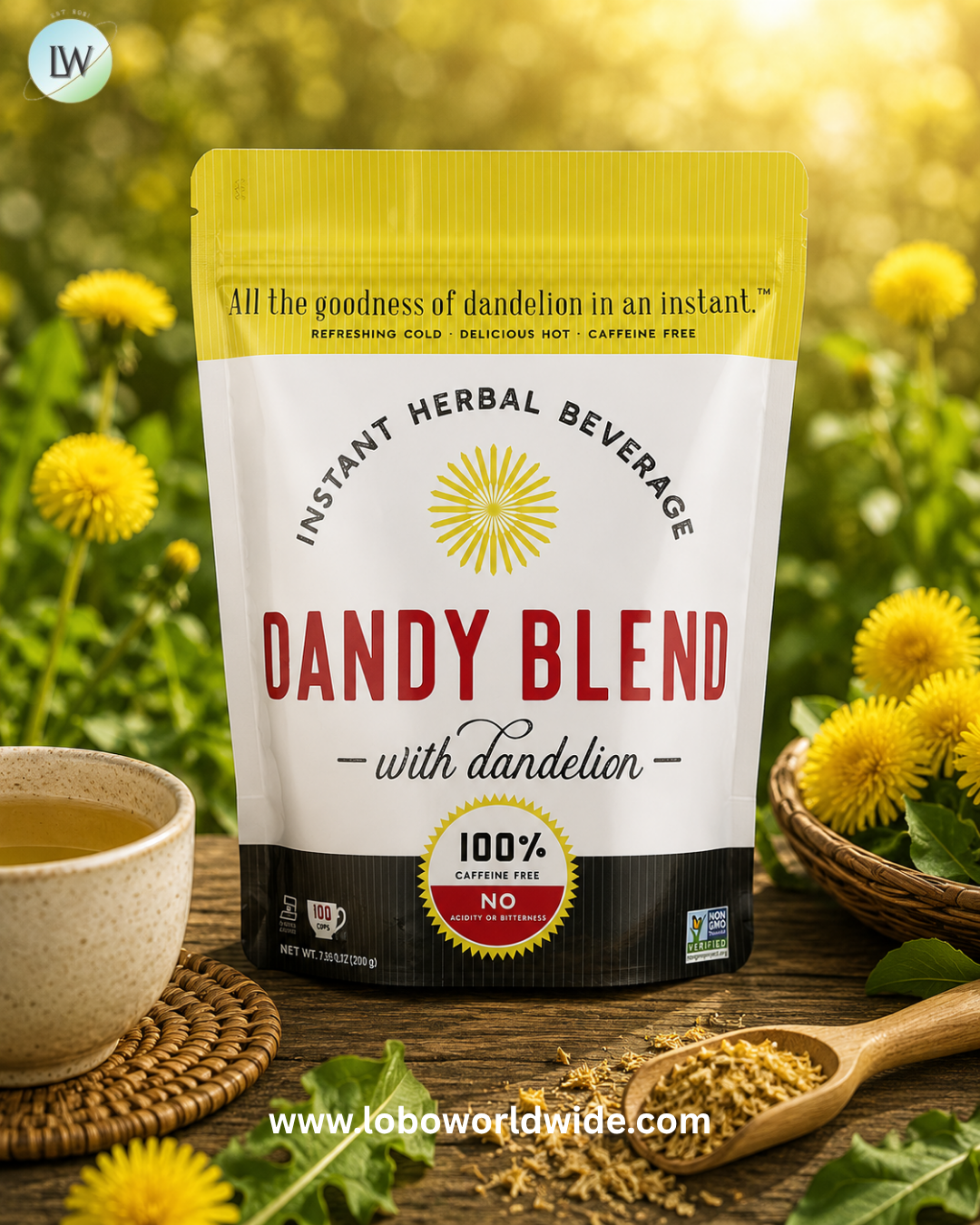 Dandy Blend, Instant Herbal Beverage with Dandelion, Caffeine Free