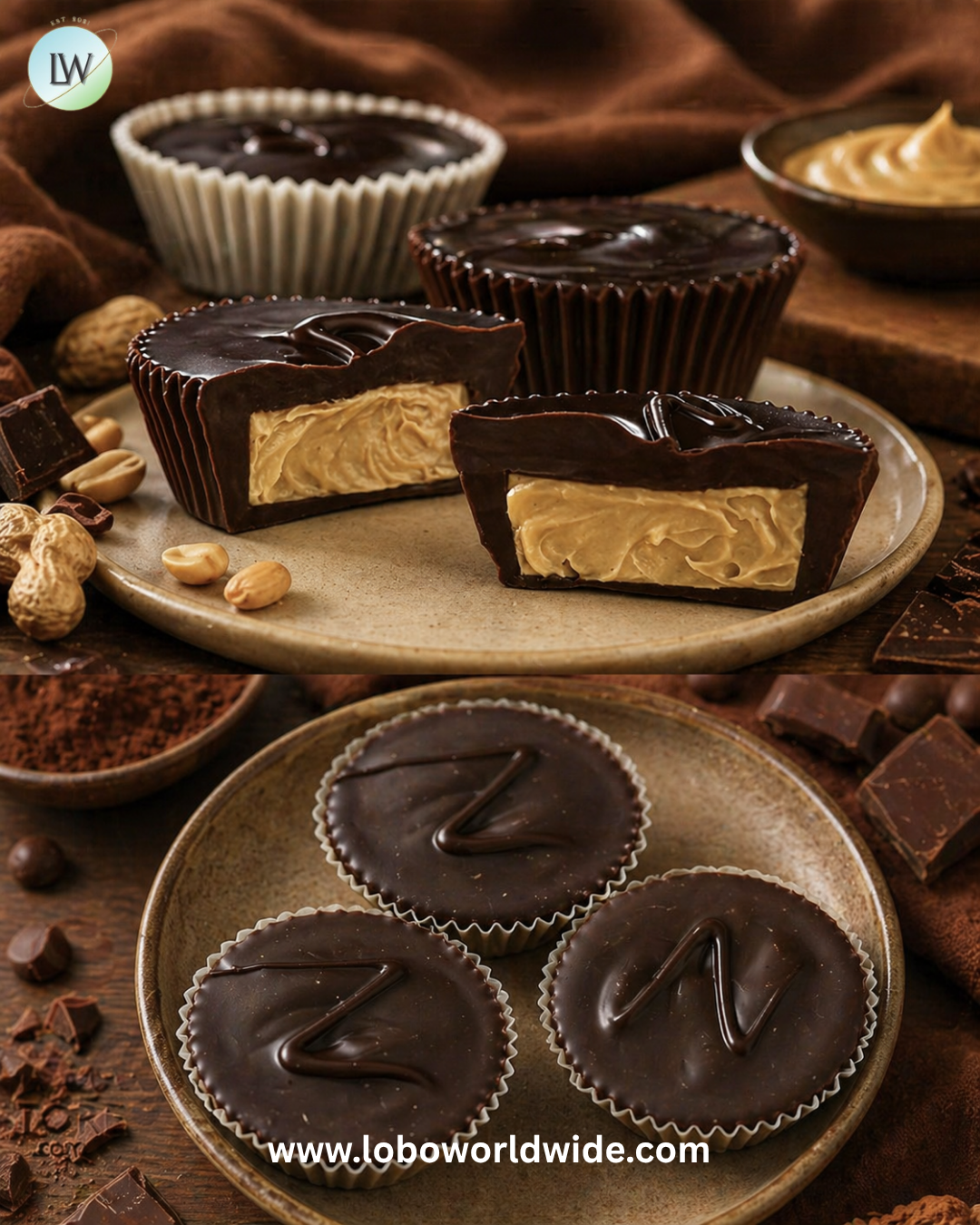 Dark Chocolate Jumbo Peanut Butter Cups - 24ct