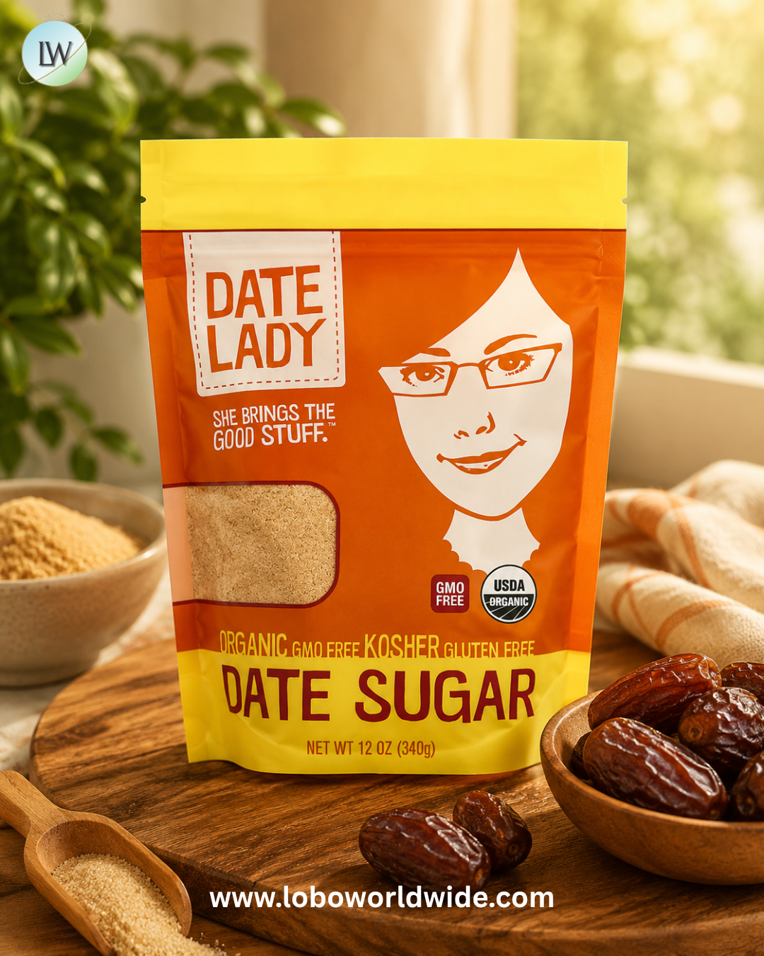 Date Lady, Date Sugar, 12 oz (340 g)