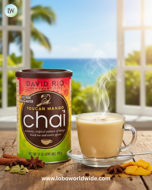 David Rio Toucan Mango Chai Tea Latte Mix 14 oz.