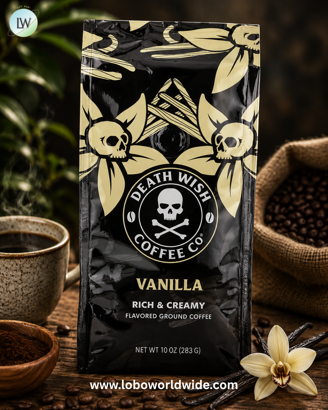 Death Wish Coffee, Ground Coffee, 10 oz (283 g)