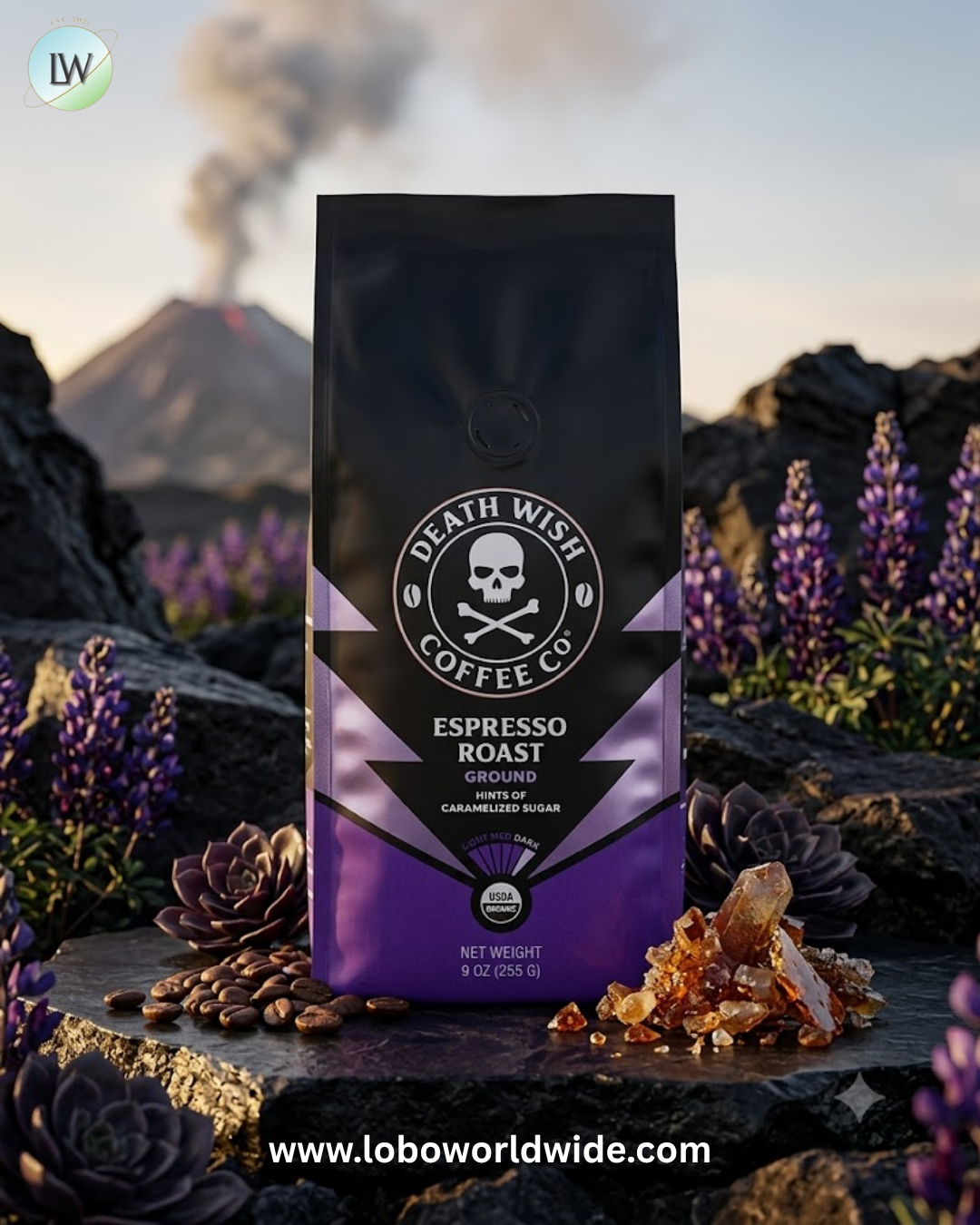Death Wish Coffee, Ground, Espresso Roast, 9 oz (255 g)