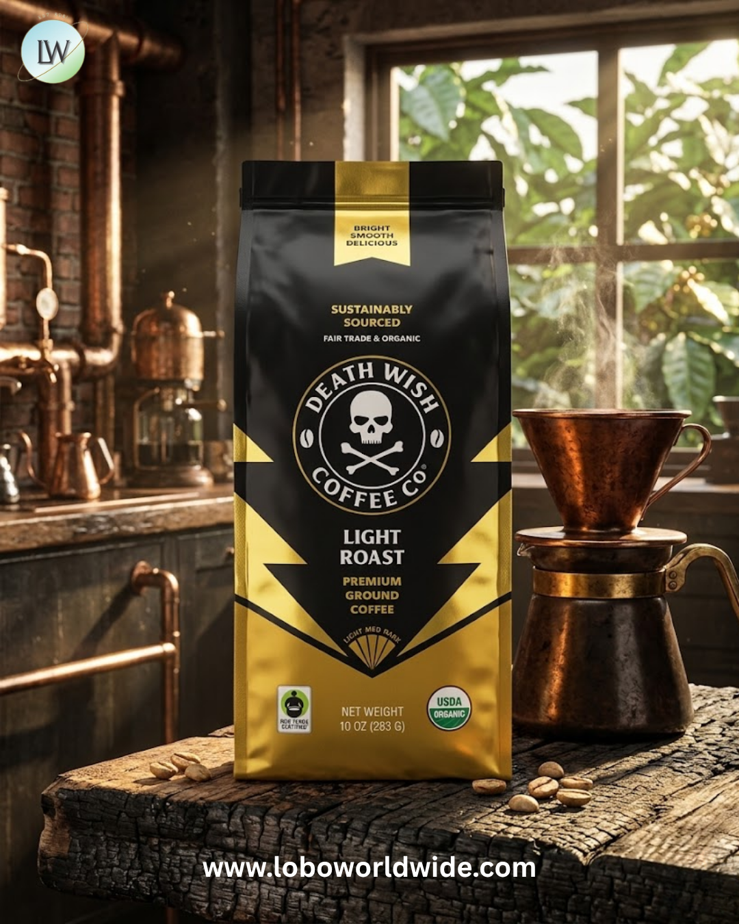Death Wish Coffee, Ground Coffee, 10 oz (283 g)