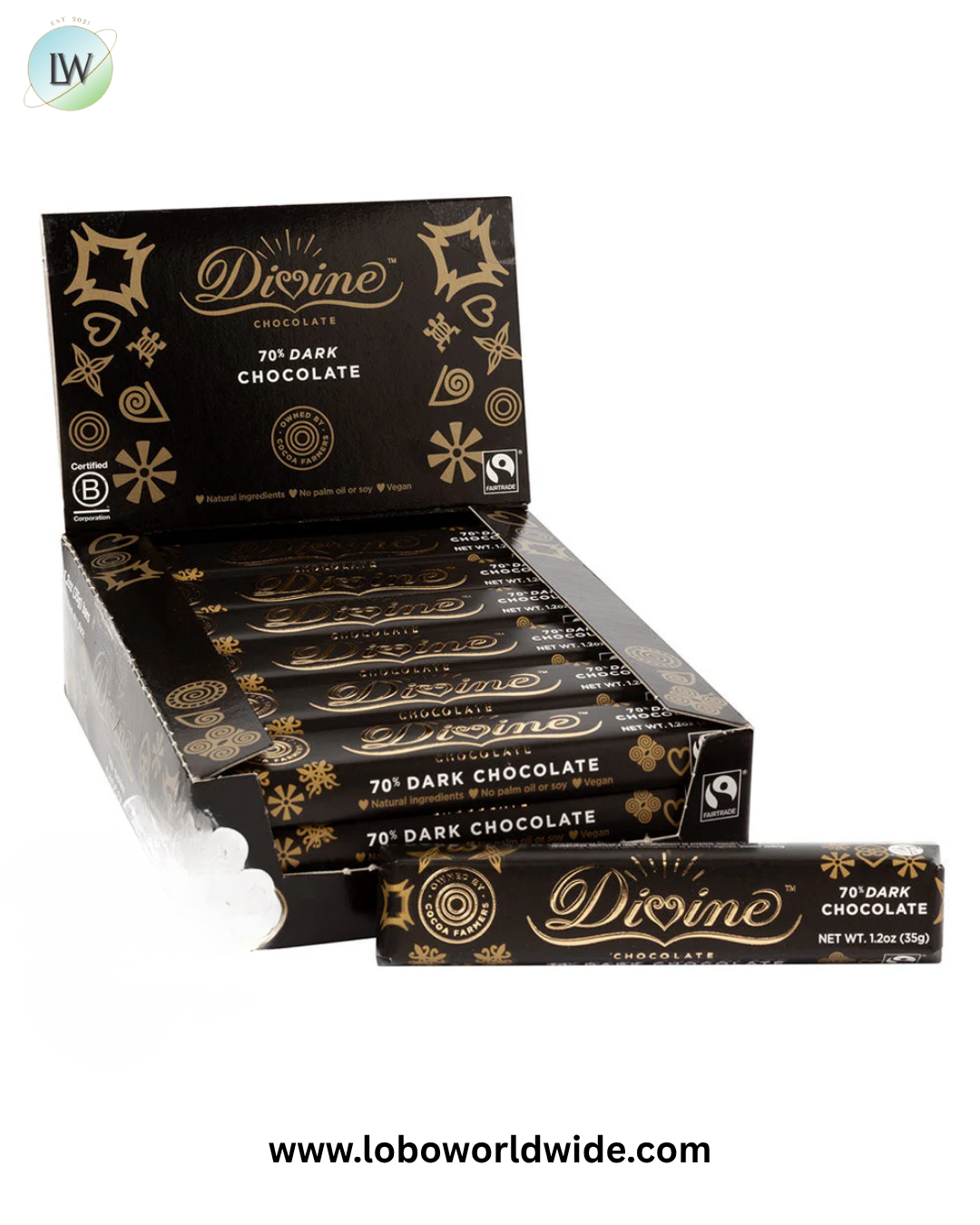 Divine Chocolate Snack Bar - 18ct